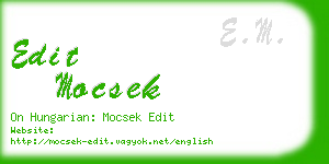 edit mocsek business card